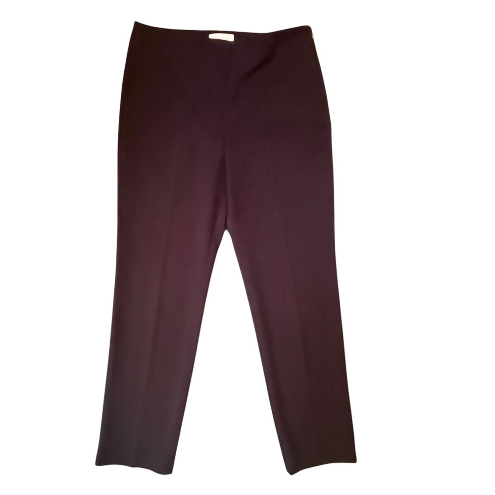 Talbots Heritage Dress Pants Womens 10 Black Straight Leg Side Zip Professional